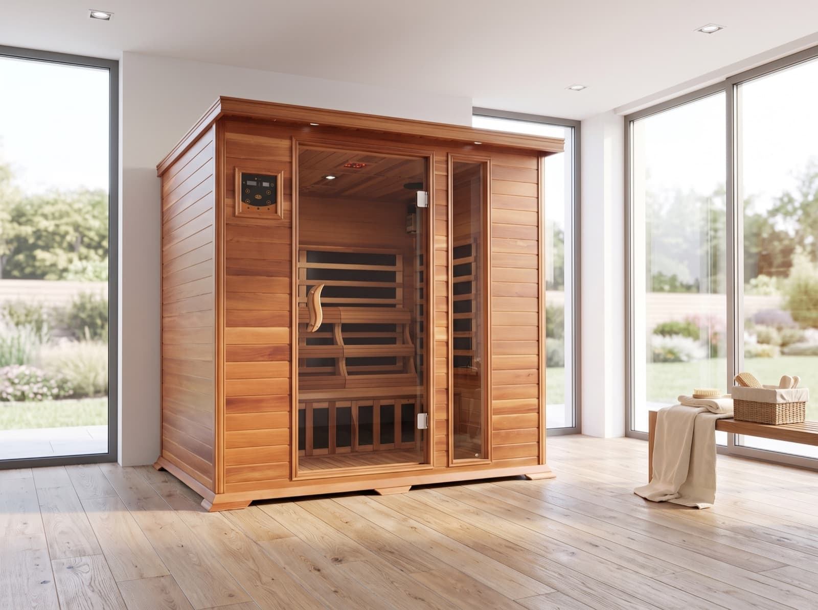 3-Person Indoor Infrared Cedar Sauna