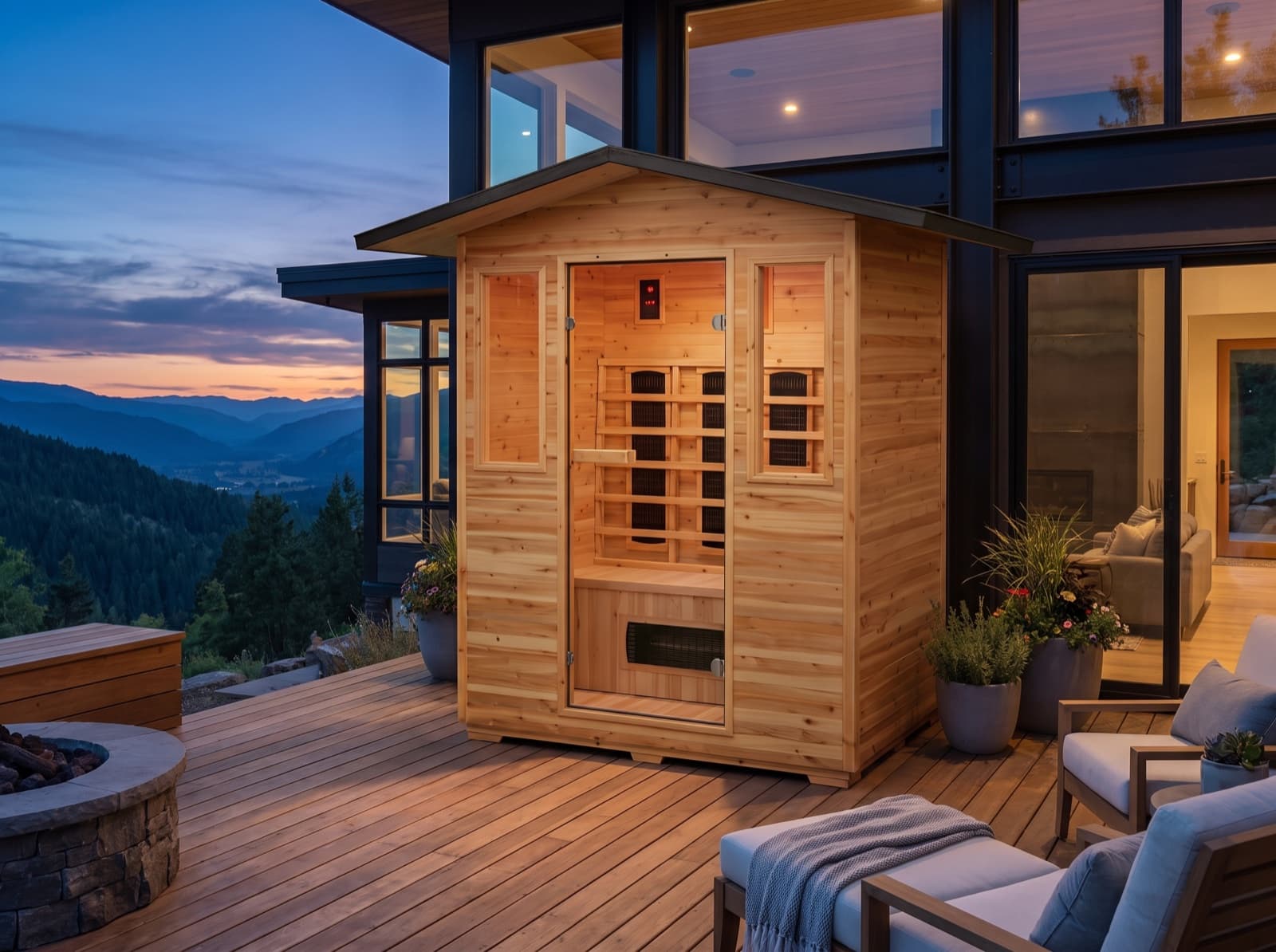 Grandby 3-Person Outdoor Infrared Sauna