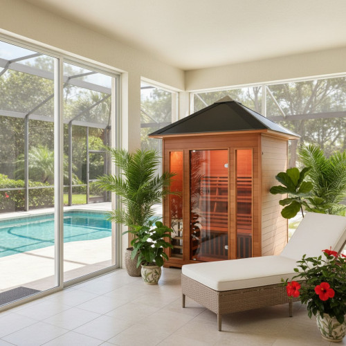 Waverly 3-Person Outdoor Traditional Sauna With Harvia Heater Waverly 3-Person Outdoor Traditional Sauna With Harvia Heater