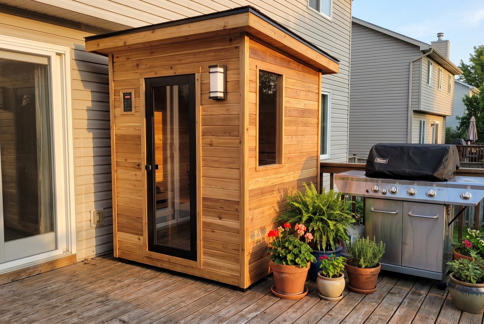 With your sauna